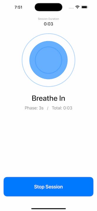 iPhone breathe in phase
